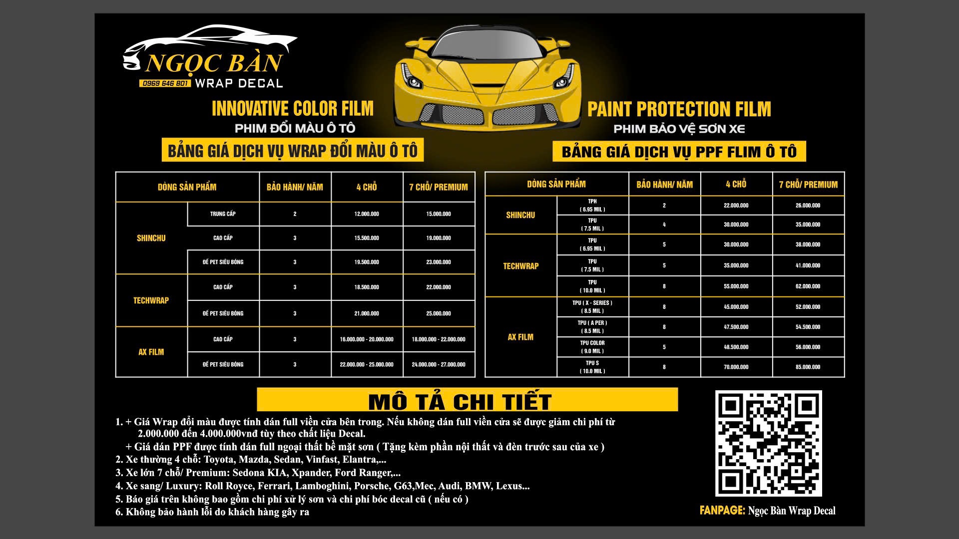 Bảng Giá Dán Decal Đà Nẵng