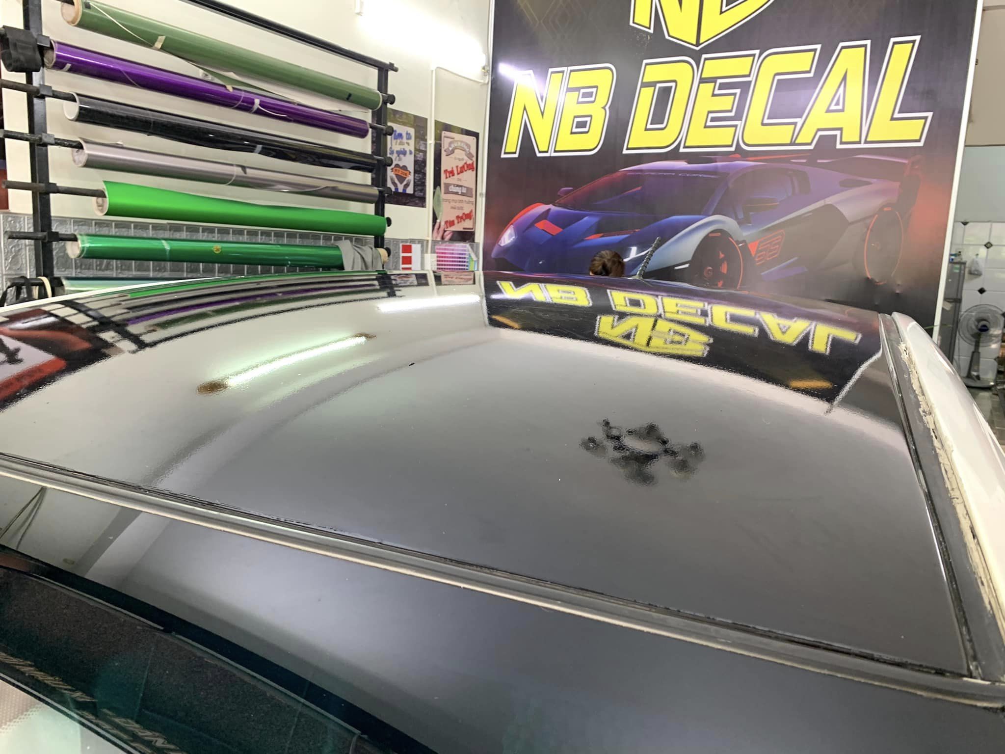 Combo Dán Film Cách Nhiệt Chống Nóng , Dán Trần đen Siêu Bóng , Tem Sườn Dành Cho A Trai Grand I10 5